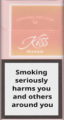 Kiss Super Slims Mango Cigarettes pack