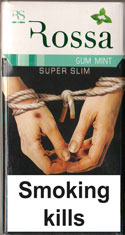 Rossa Super Slim Gum Mint Cigarettes pack
