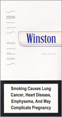 Winston Super Slims White Cigarettes pack